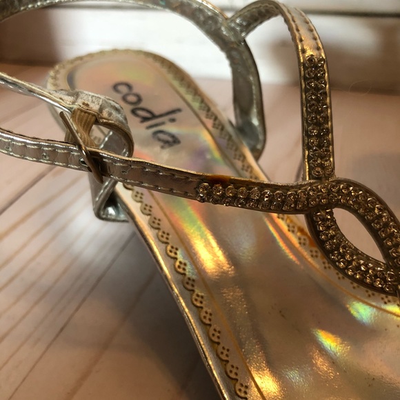 Prom/Graduation Silver Small Heel Sandal - Picture 6 of 6